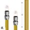 Flextron Gas Line Hose 3/8'' O.D.x18'' Len 1/2" FIP Fittings Yellow Coated Stainless Steel Flexible Connector FTGC-YC14-18B - alternate 3